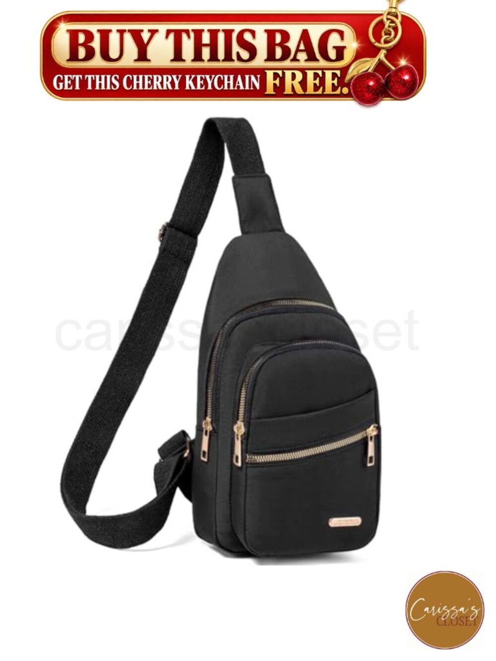 ✨ Sling Bag Small Crossbody Backpack Polyester Adjustable Strap Hiking Travel